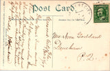 FL, Crescent City - Market St, big oak, man, house - 1909 postcard - C17556