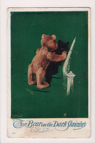 Animal - Bear or Bears postcard - on the Dark Stairway #208 - C17753