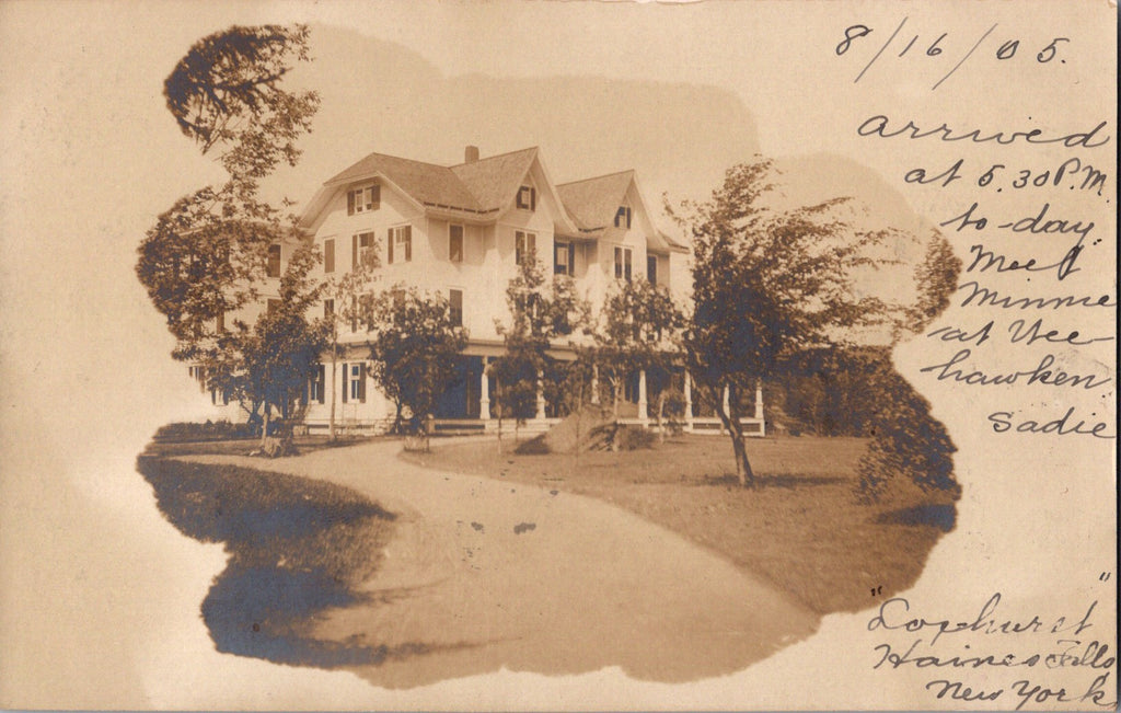 NY, HAINES FALLS - LOX-HURST (hotel) - 1905 RPPC postcard - C17840