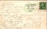 IL, GALESBURG - Lombard College, Ladies Hall, priest w/bike - 1914 postcard - CD