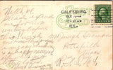 IL, Galesburg - Lombard College, Ladies Hall, priest w/bike - 1914 postcard - CD