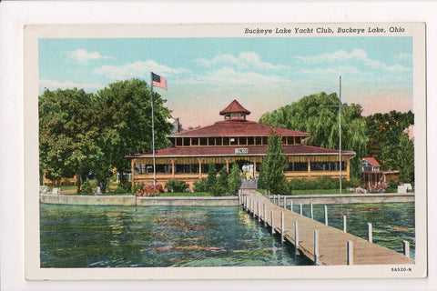 OH, Buckeye Lake - Yacht Club - @1954 postcard - cr0537