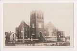 KS, GREENSBURG - M E Church, rebuilt of brick? - RPPC - cr0609
