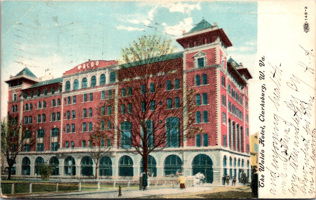 WV, CLARKSBURG - Waldo Hotel - 1907 postcard - D07089