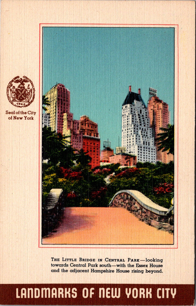 NY, NEW YORK CITY - Landmarks of NYC - vintage postcard - DG0140