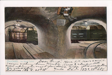 IL, CHICAGO - The ILLINOIS TUNNEL interior, RAIL CARS, KEGS, CABLES - E10425