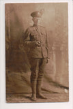 Military Man in uniform - Canadian posing - RPPC - E10436