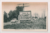 IA, Stuart - Road Sign, Entering Stuart, home of 1700 Good Eggs postcard - G1800