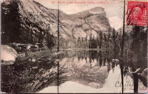 CA, Yosemite Valle - Mirror Lake - 1908 postcard - J06154