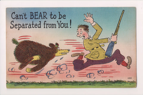 Animal - Bear or Bears postcard - Can't bear to be separated from you - NL0361