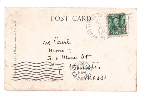 pm DPO - VA, Mount Vernon on the Potomac - 1907 cancel - Helbock S/I #2 - boCP0745