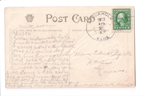 pm DPO - KS, Stockholm - 1913 cancel - Helbock S/I #4 - boC17694