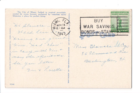 pm SLO - BUY WAR SAVINGS - FL 1943 Slogan or Logo cancel - JJ0581