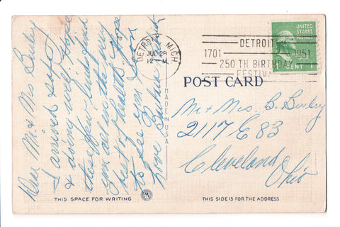 pm SLO - DETROIT 1701 - 1951 - MI 19__ Slogan or Logo cancel - boA06854