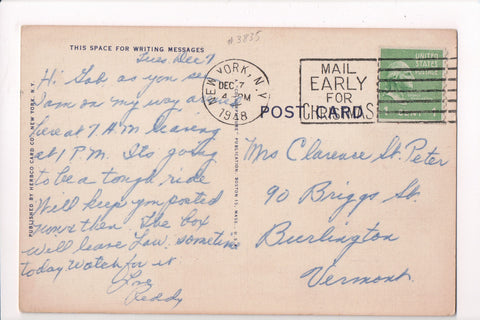 pm SLO - MAIL EARLY FOR - NY 1948 Slogan or Logo cancel - boA06835