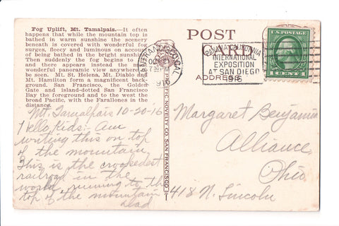 pm SLO - PANAMA CALIFORNIA INTERNATIONAL - CA 1916 Slogan/Logo cancel - boA06829