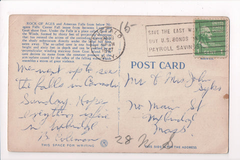 pm SLO - SAVE THE EASY - NY 1947 Slogan or Logo cancel - boA06807