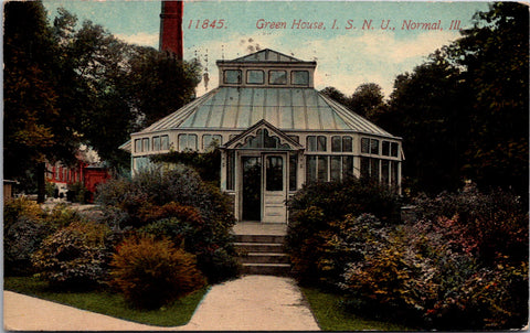 IL, NORMAL - ISNU Green House close up - 1914 Doremus cancel of same - SL2323