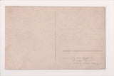 Military Man in uniform - posing - RPPC - w00993