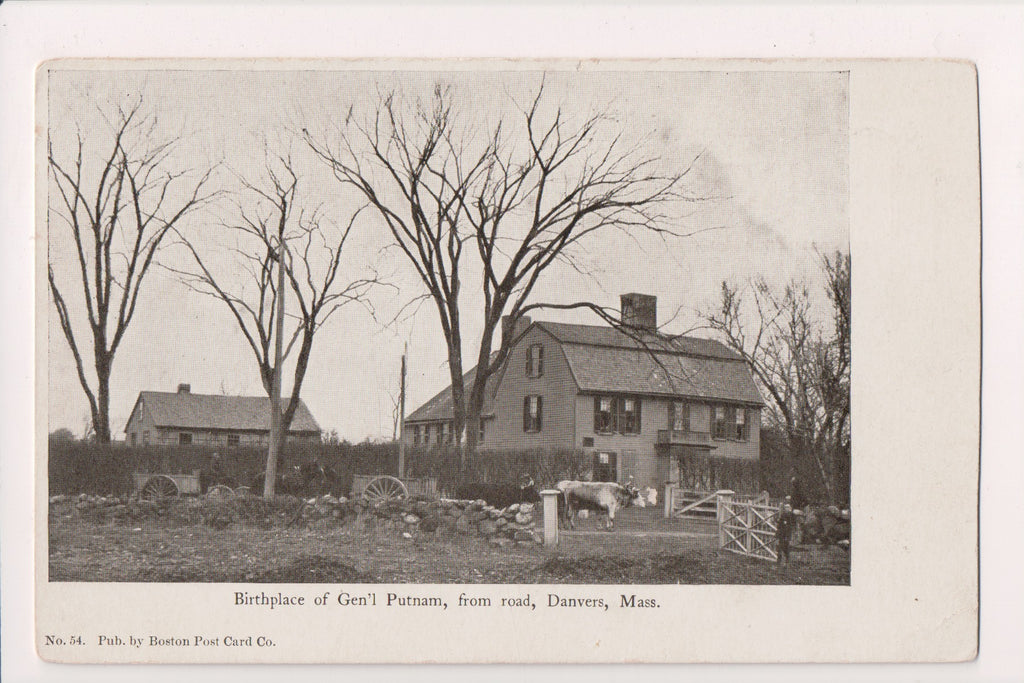 MA, Danvers - General Putnam birthplace postcard - w01271