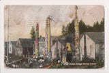 AK, HOWKAN - Indian Village, totem poles etc - 1909 postcard - w01344