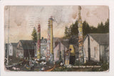 AK, Howkan - Indian Village, totem poles etc - 1909 postcard - w01344