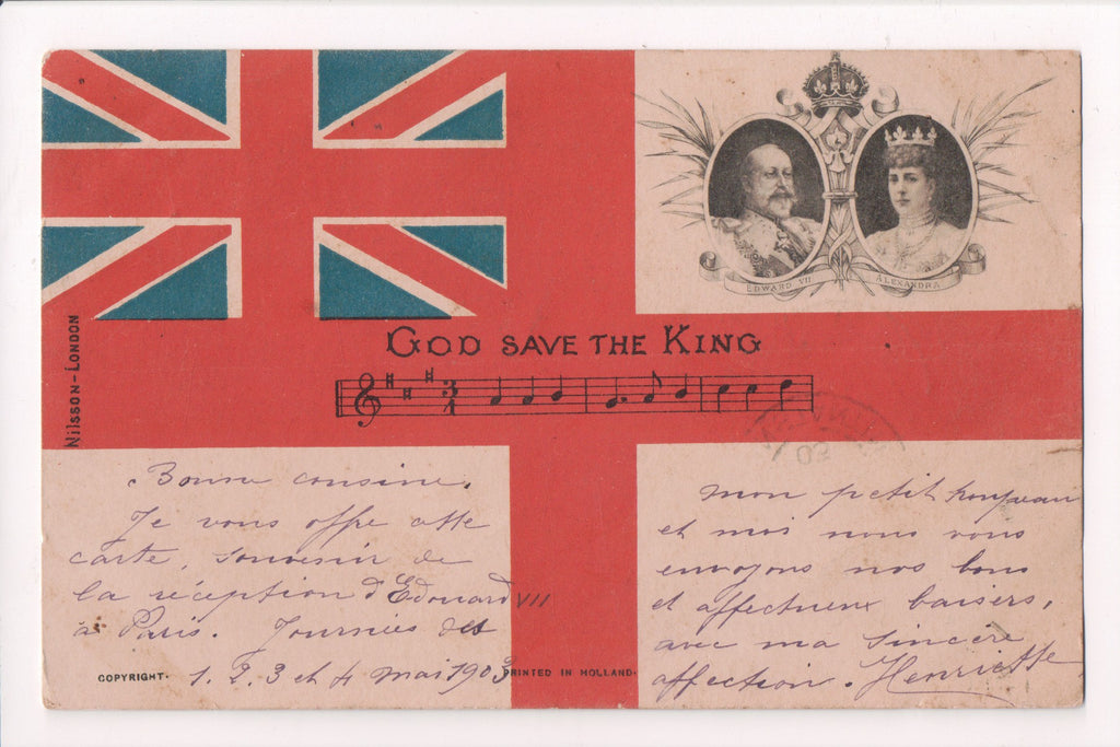 Foreign postcard - GOD SAVE THE KING Edward VII, @1903 - w01622