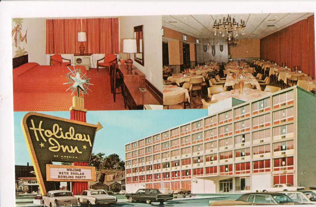 NJ, FORT LEE - Holiday Inn postcard - Beth Sholan Bowling Party sign - w02037