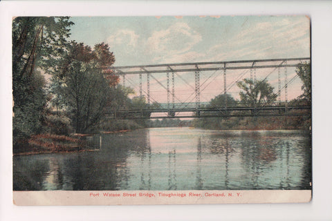 NY, CORLAND - Fort Watson Street Bridge - Tioughnioga River - w02738