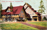 WY, Yellowstone Park - Old Faithful Inn close up - wagon - Matteson advertising