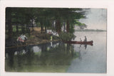 MA, WESTBORO - Chauncy Park from lake, people - 1911 postcard - w04769