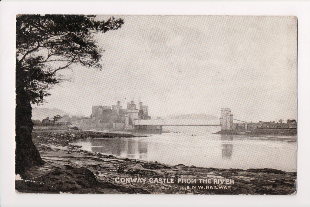Foreign postcard - CONWAY, Wales or Conwy, UK - from River - JR0030