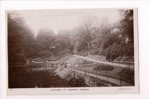 Foreign postcard - Hastings, Sussex - St Leonards Gardens RPPC - JR0014