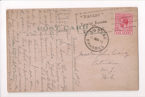 cancel Foreign - Slogan - Bahama - Nassau Tourist Season - 1918 cancel - w05223