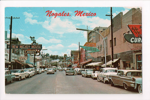 foreign postcard - Nogales, Mexico - Avenida Obregon, Curio Row - G17039