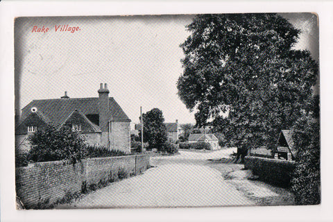 Foreign postcard - RAKE VILLAGE, street scene - @1909 postcard - JR0124