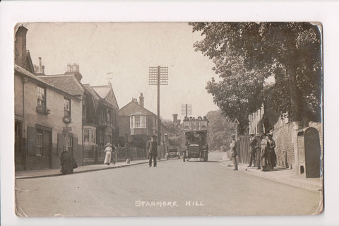 Foreign postcard - Stanmore Hill, UK - Double Decker vehicle (ONLY Digital Copy