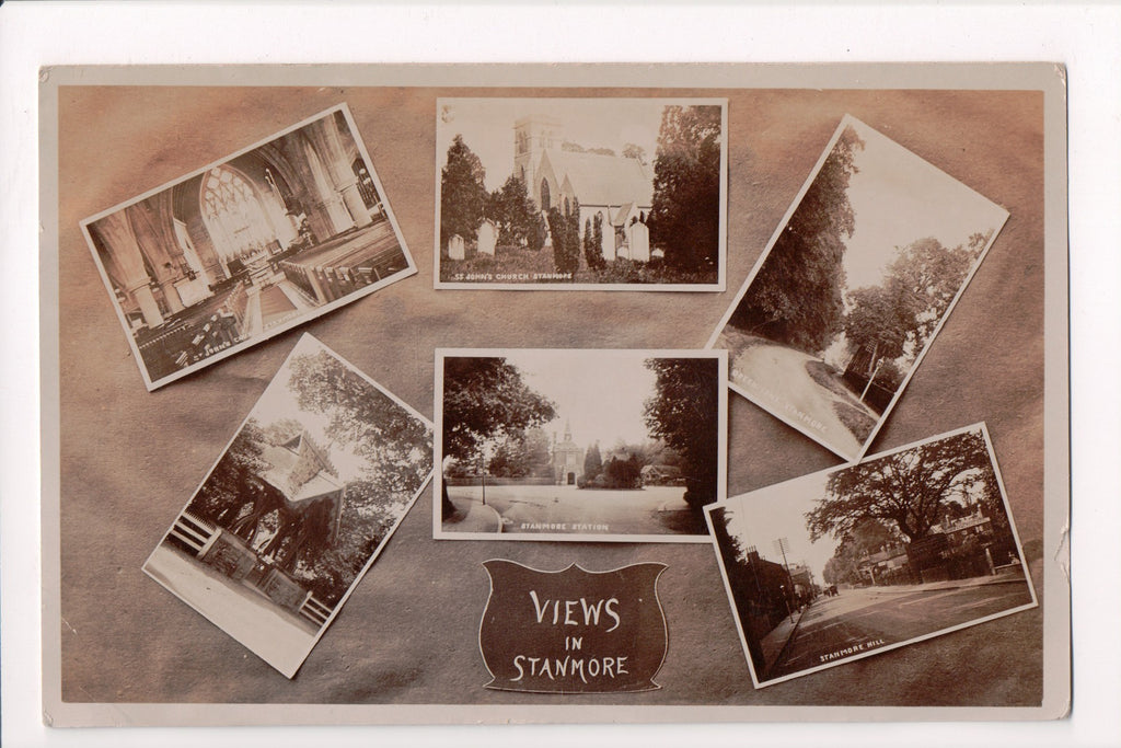 Foreign postcard - STANMORE, UK - multi views - @1912 RPPC postcard - JR0128