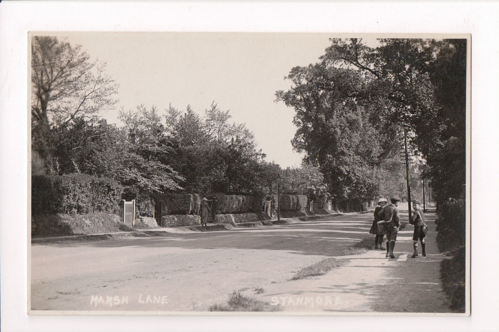 Foreign postcard - Stanmore, UK - Marsh Lane, kids (ONLY Digital Copy Avail) - JR0130