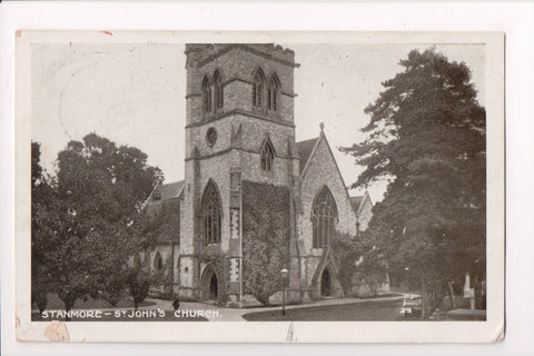 Foreign postcard - STANMORE, UK - St Johns Church - @1912 - JR0136