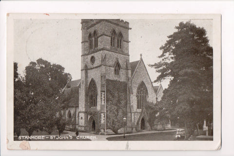 Foreign postcard - Stanmore, UK - St Johns Church - @1912 - JR0136