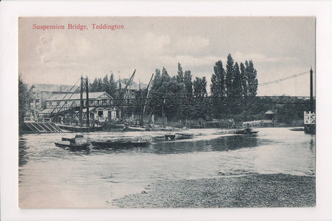Foreign postcard - Teddington, UK - Suspension Bridge - JR0120