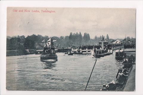 Foreign postcard - TEDDINGTON, UK - Old and New Locks - @1906 - JR0121